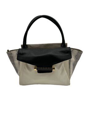 Vince Camuto Julia Cream & Grey Satchel Bag